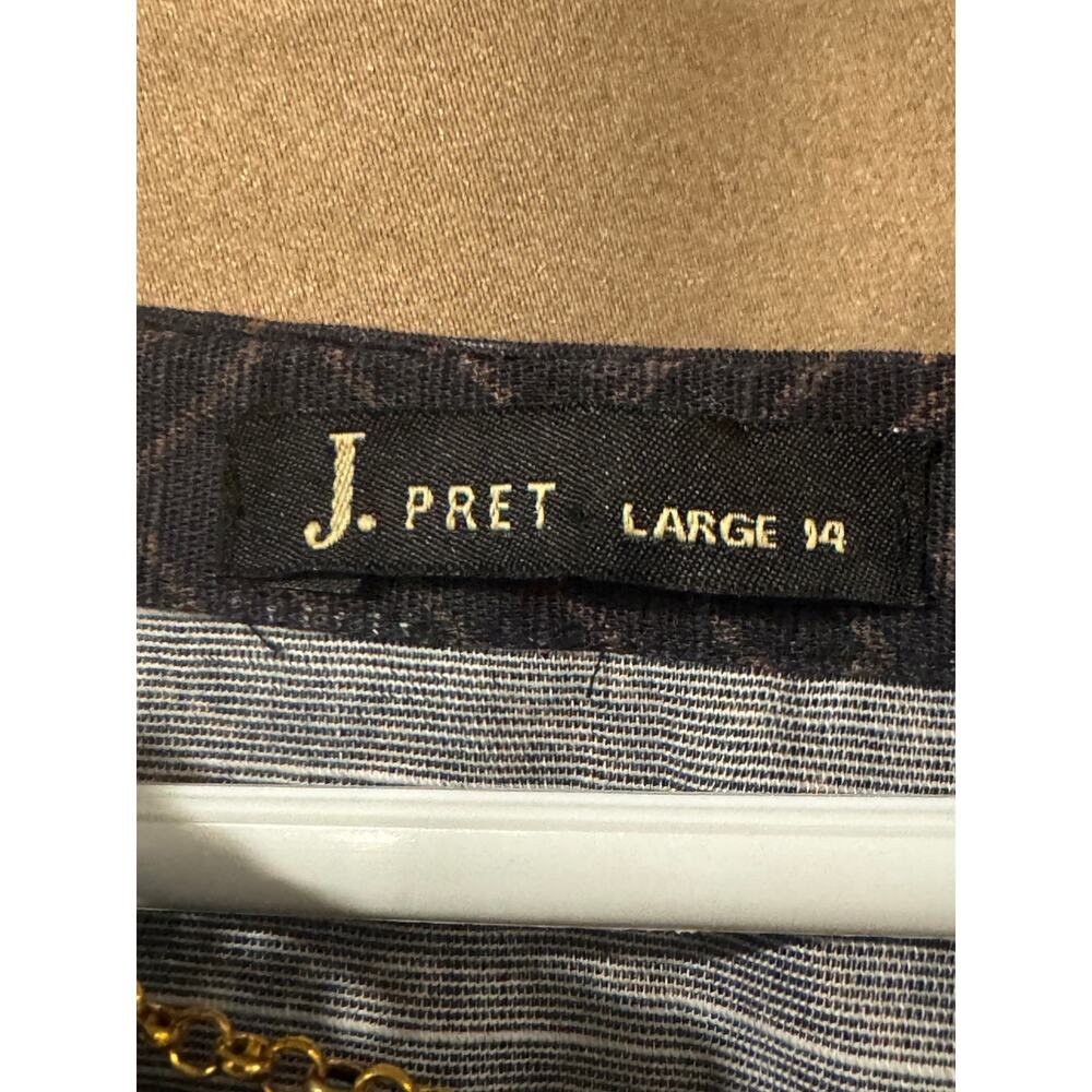 J. Pret by Junaid Jamshed Black Printed Kurta Lawn Tunic Size L Ethnic Pakistan - Picture 5 of 11